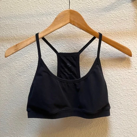 Inner Waves Maha Yoga Bra Top Black Medium organic Cotton made in USA. EUC. - Picture 1 of 8
